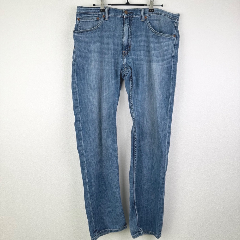 Levis 505 Regular Fit Jeans Mens 34x32 Blue Good Casual Classic Denim
